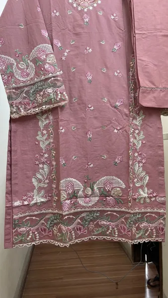 Pakistani Original Hayat Stitched Cotton Co-ords 2 Pcs _ Pink 
